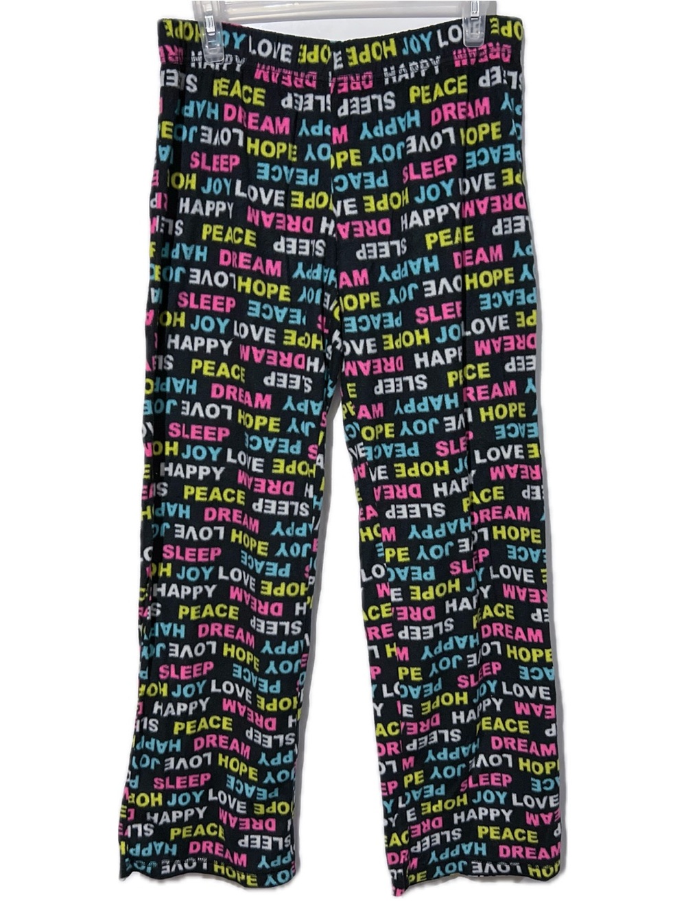 Flirtitude Pajama Pants L Fleece Lounge Sleepwear Hope Love Dream Print 2010s